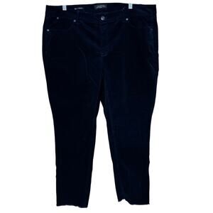 Talbots Flawless Five Pockets Woman Slim Ankle Frayed Ankle Corduroy Pant Sz 16W